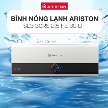 Bình nóng lạnh Ariston 30 lít ngang Slim3 SL3 30 RS
